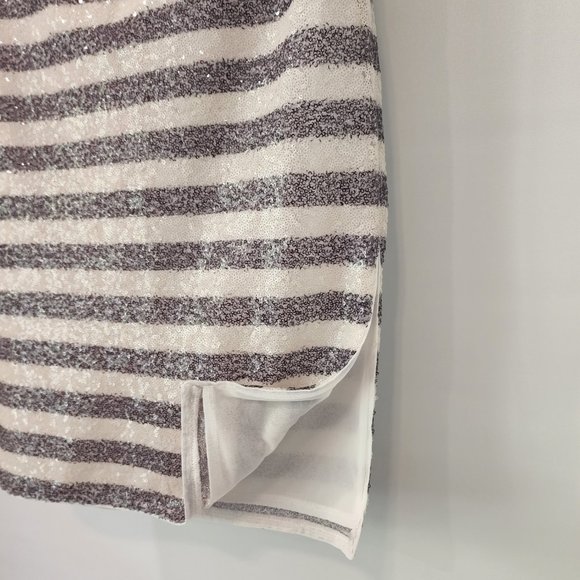 Rachel Roy - Sequined Stripped & Stretchy Pencil Skirt - Picture 4 of 8